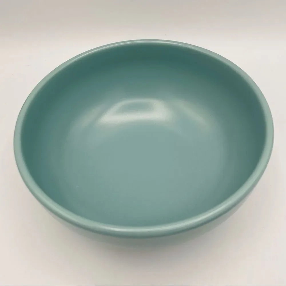 Crate&Barrel Blue Hue Matte Coupe Soup Cereal Bowls (2)